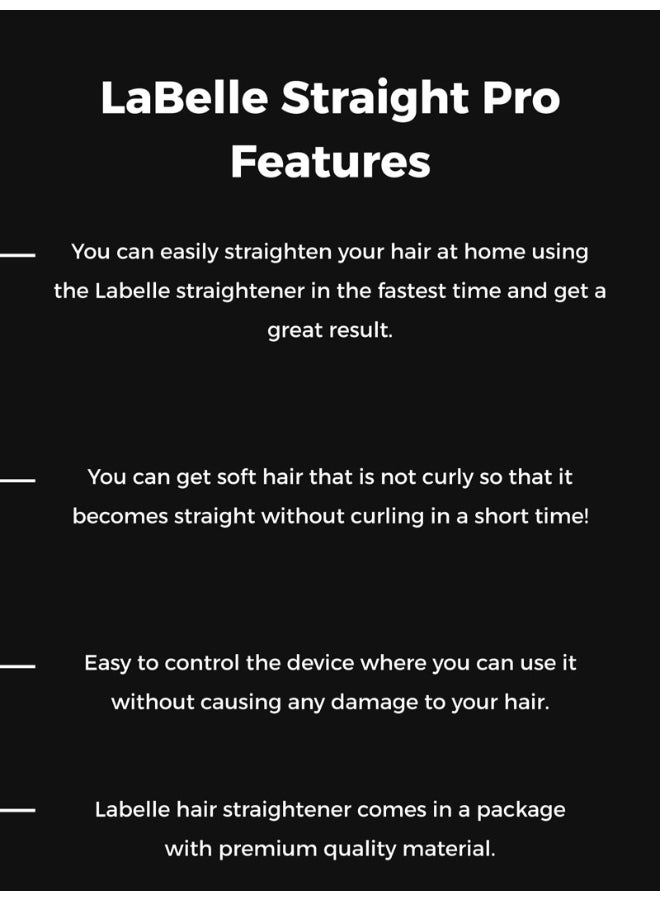 La belle - Hair Straightening Pro Brush Pink - Image 1