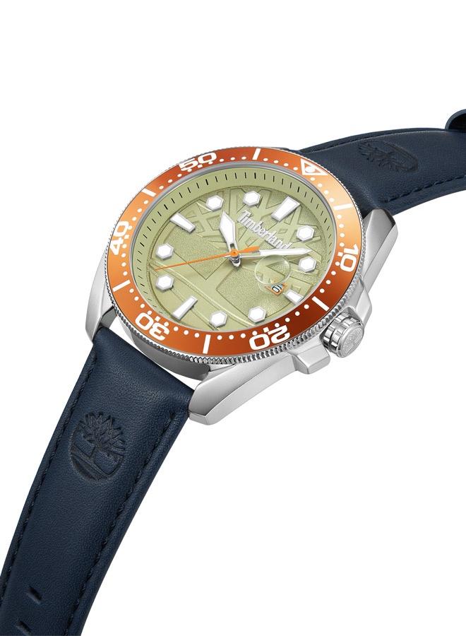 Timberland - Men's Carrigan Watch With Stainless Steel Case And Leather Strap Water Resistant 45mm  -  TDWGB2230605 - Image 1