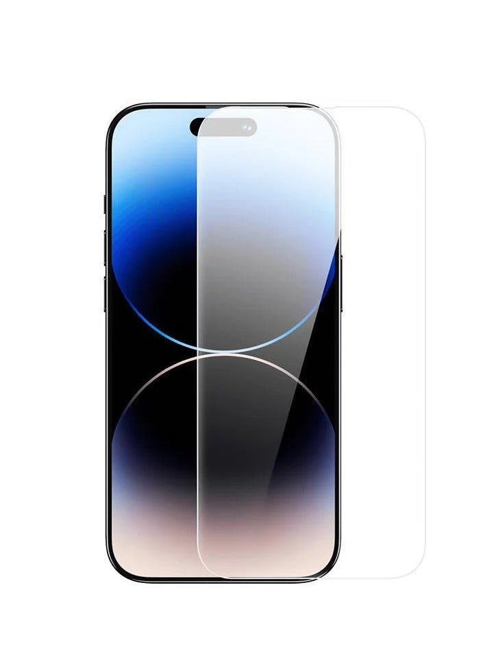 Baseus OS-Baseus Diamond Series HD All-Tempered-Glass Screen Protector for iP 14 Pro, Clear (Pack of 1, with cleaning kit and EasyStick installation tool)  - Image 2