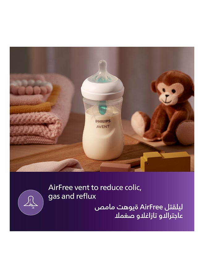 PHILIPS AVENT Natural Response Baby Feeding Bottle With Airfree Vent 260Ml | No.1 Brand Recommended By Moms Worldwide |Natural Response Technology Mimics Breastfeeding | Uniquely Designed Nipple Releases Milk Only When Baby Drinks  - Image 2
