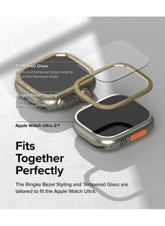 Ringke Bezel Styling And Glass Combo For Apple Watch Ultra 2 / 1 Screen Protector (49Mm) And CaseTempered Glass Protector With Stainless Steel Frame - 49-05 Multicolour  - Image 4