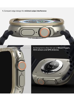 Ringke Bezel Styling And Glass Combo For Apple Watch Ultra 2 / 1 Screen Protector (49Mm) And CaseTempered Glass Protector With Stainless Steel Frame - 49-05 Multicolour  - Image 5