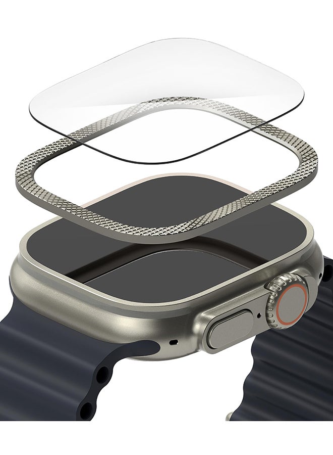 Ringke Bezel Styling And Glass Combo For Apple Watch Ultra 2 / 1 Screen Protector (49Mm) And CaseTempered Glass Protector With Stainless Steel Frame 49-48 Multicolour - Image 1