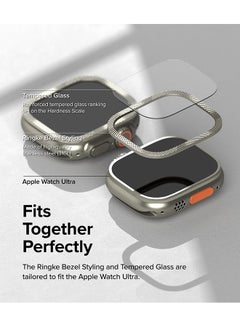 Ringke Bezel Styling And Glass Combo For Apple Watch Ultra 2 / 1 Screen Protector (49Mm) And CaseTempered Glass Protector With Stainless Steel Frame 49-48 Multicolour  - Image 5