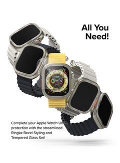 Ringke Bezel Styling And Glass Combo For Apple Watch Ultra 2 / 1 Screen Protector (49Mm) And CaseTempered Glass Protector With Stainless Steel Frame 49-48 Multicolour  - Image 3