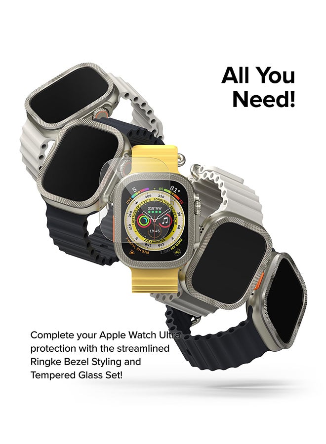 Ringke Bezel Styling And Glass Combo For Apple Watch Ultra 2 / 1 Screen Protector (49Mm) And CaseTempered Glass Protector With Stainless Steel Frame 49-48 Multicolour - Image 3