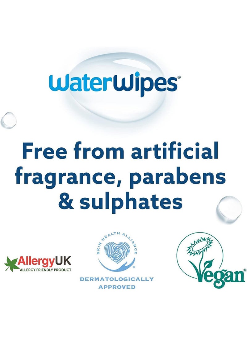 WaterWipes Pack Of 12 Plastic-Free Textured Clean, 99.9% Water Based  And Unscented- 720 Count  - Image 4