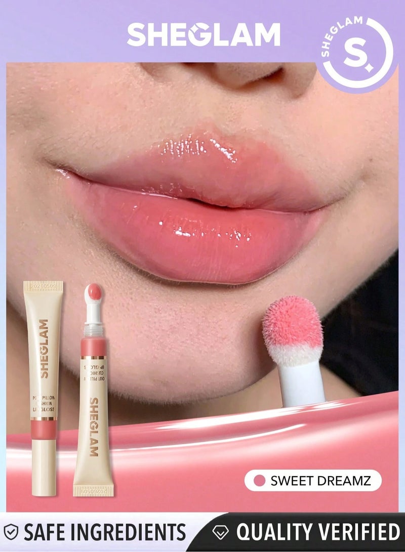 SHEGLAM Pout Pillow Cushion Lip Gloss Sweet Dreamz Pink  - Image 2