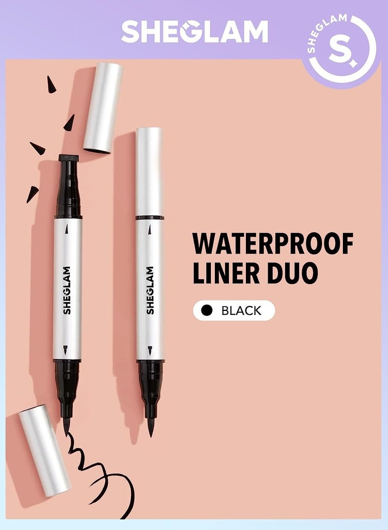 SHEGLAM Wing It Waterproof Liner Duo Black  - Image 5
