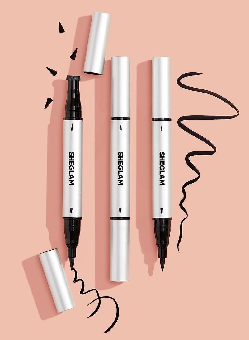 SHEGLAM Wing It Waterproof Liner Duo Black  - Image 3