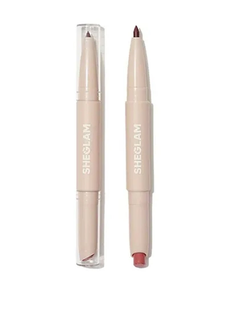 SHEGLAM - Glam 101 Lipstick And Liner Duo - Berry Whip Red - Image 1