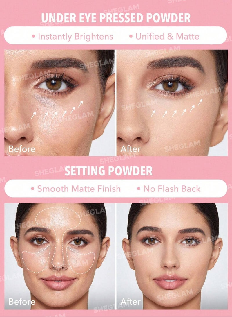 SHEGLAM - Insta-Ready Face And Under Eye Setting Powder Duo - Bubblegum Pink - Image 1