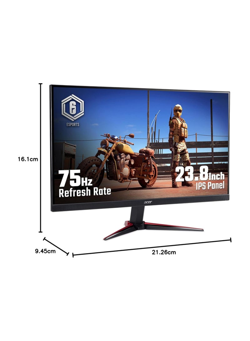 أيسر شاشة ألعاب Nitro VG240Y مقاس 23.8 بوصة عالية الدقة بتقنية IPS LED، 1920 × 1080، AMD Freesync  - Image 3