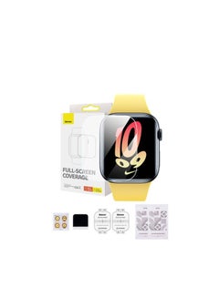 Baseus Baseus NanoCrystal Series Screen Protective Film 44mm for AP Watch 4/5/6/SE/SE 2, Clear (Pack of 2, with 2 cleaning kits and scraper) Clear  - Image 2