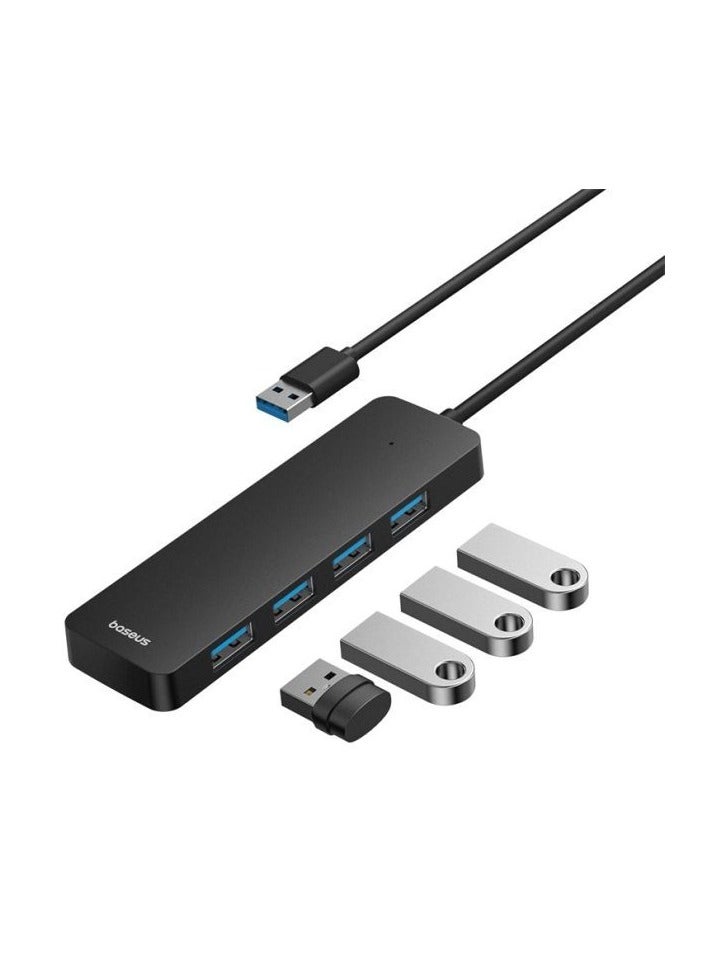 Baseus Baseus UltraJoy Series 4-Port  HUB Lite 100cm Cluster Black（USBA to USB3.0*4） Black  - Image 3