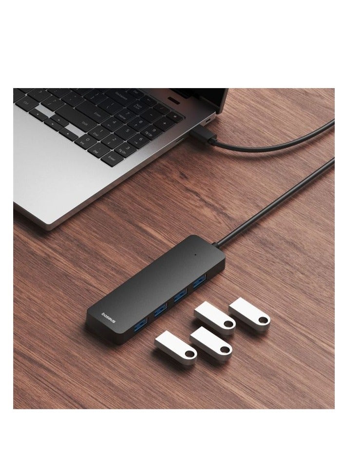 Baseus Baseus UltraJoy Series 4-Port  HUB Lite 100cm Cluster Black（USBA to USB3.0*4） Black  - Image 4