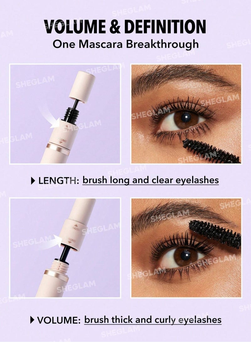 SHEGLAM Lash Besties 2-In-1 Mascara Volumizing Double Head Brush Black  - Image 4