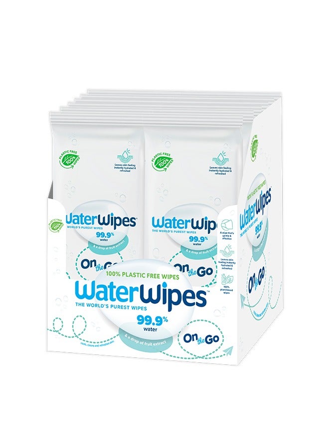 WaterWipes Pack Of 16 On-The-Go Plastic Free Wipes, 448Count 