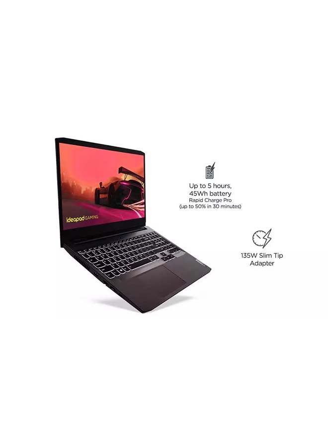 Lenovo - IdeaPad Gaming 3 15ACH6 (Upgraded Version) Laptop With 15.6-Inch Display, AMD Ryzen 5 5500H Processor/8GB RAM/512GB SSD/4GB Nvidia GeForce RTX 2050 Graphics Card/Windows 11 Home English/Arabic Shadow Black - Image 1