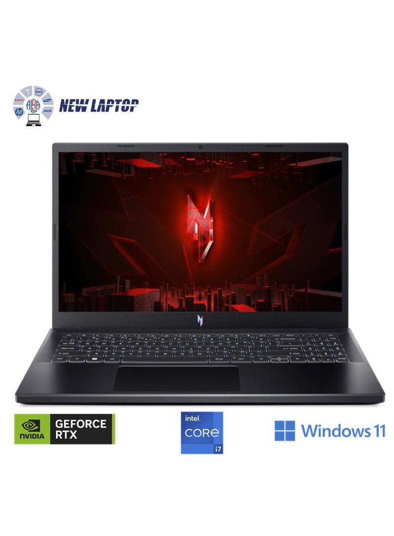 أيسر كمبيوتر محمول Nitro V15 ANV15-51-73R8 بشاشة FHD مقاس 15.6 بوصة، ومعالج Core i7-13620H/ذاكرة الوصول العشوائي 16 جيجابايت/محرك أقراص SSD سعة 512 جيجابايت/نظام التشغيل Windows 11 Home/بطاقة Nvidia RTX 4050 سعة 6 جيجابايت - Image 1