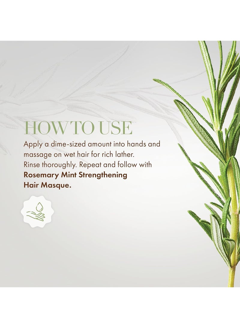 MIELLE Organics Rosemary Mint Strengthening Shampoo Infused With Biotin, Cleanses And Helps Strengthen Weak And Brittle Hair 12 Oz 355ml - Image 5