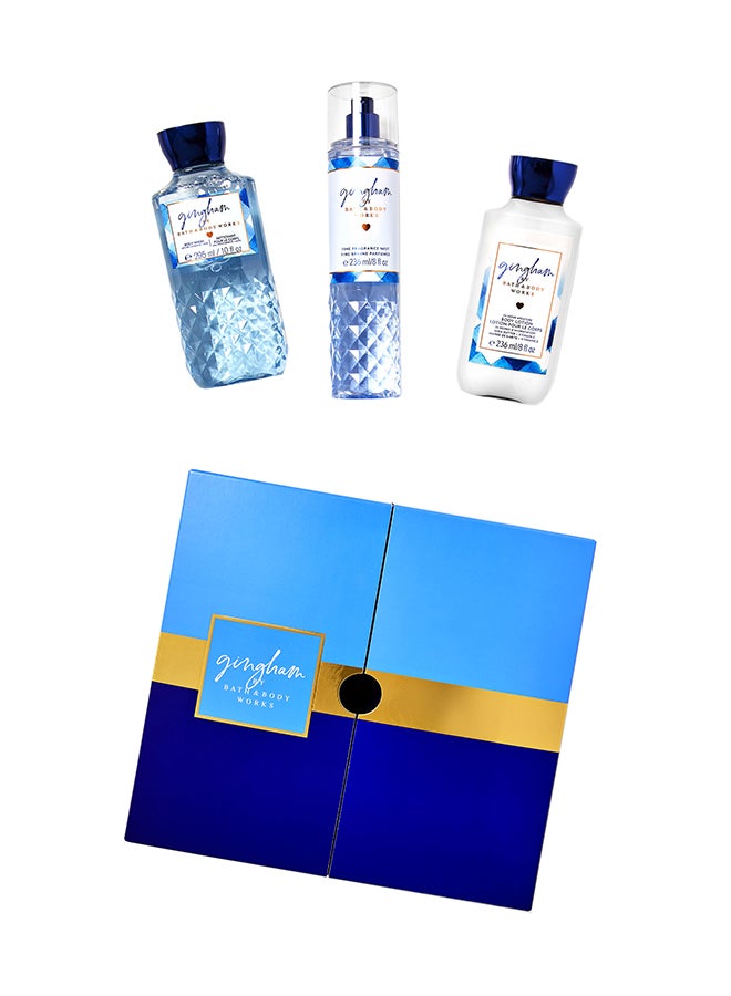 Bath & Body Works Gingham Gift Box Set Clear 