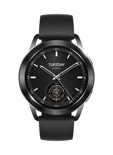 Watch S3 (BHR7874GL) – Black, 1.43" AMOLED Display, Bluetooth 5.2, 100+ Sports Modes, 5ATM Waterproof, Dual-Frequency GNSS, 15-Day Battery Life Black