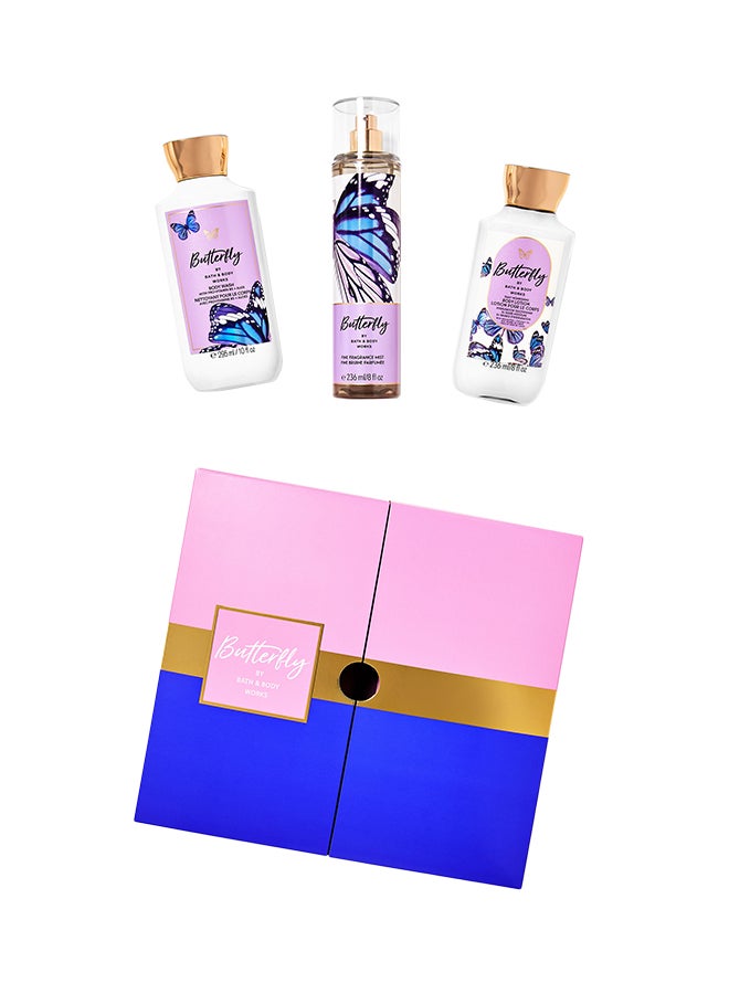 Bath & Body Works Butterfly Gift Box Set Clear 