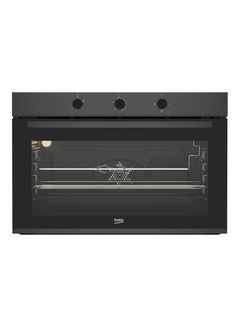 Beko Built-in Gas Oven With Gas Grill - 90 Cm - 2 Fans - Gas Grill - 96 Litres - Black - BBWHT12104DS Dark Stainless  - Image 1