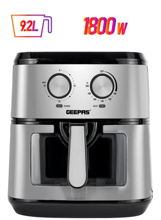 Air Fryer  9.2 L With 30 Min Timer| Pot With A Rack, Both With Non Stick Coating, Oil Free, Adjustable Time & Temperature, Vortex Air Frying Technology, Cooks 30% Faster 9.2 L 1800 W GAF37542 Silver/Black - pnsku/N70045385V/45/_/1739808186/e4708f9b-6e88-49f4-ab4d-9b94bb01595c