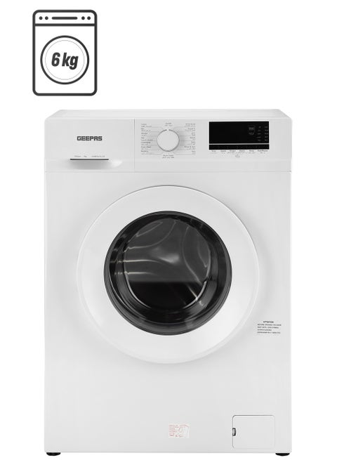 6 KG Front Load Fully Automatic Smart Washing Machine| With Drum Cleaning Function, Smart Weight Function, Stainless Steel Drum, Steam Function, Quick Wash| Child Lock 6 kg GWMF6210LCR White 6 kg GWMF6210LCR White