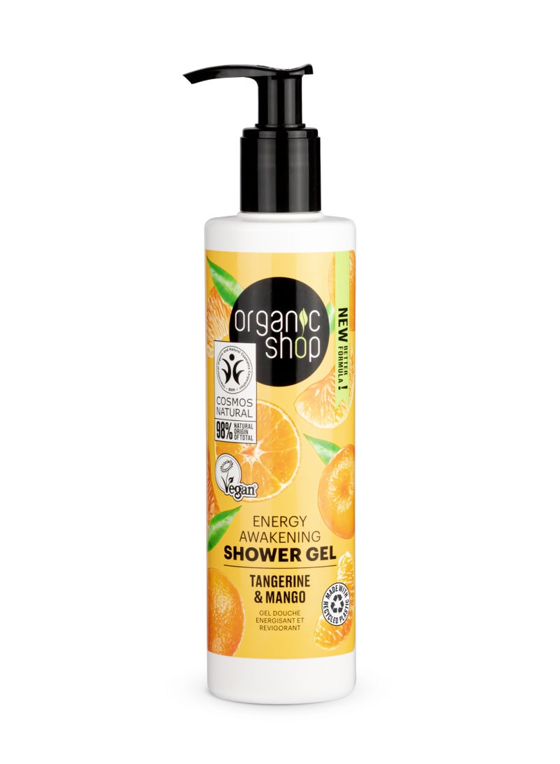 Organic Shop Energy Awakening Shower Gel Tangerine And Mango 280ml - Image 1