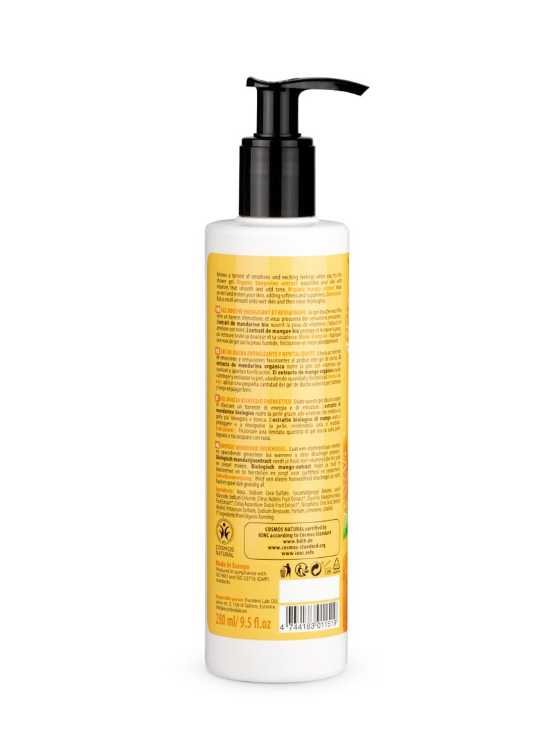 Organic Shop Energy Awakening Shower Gel Tangerine And Mango 280ml - Image 2