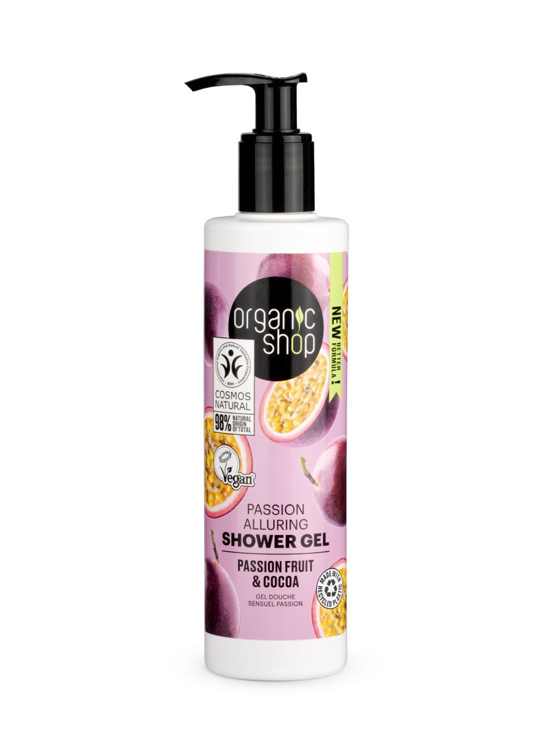 Organic Shop Passion Alluring Shower Gel Passion Fruit And Cocoa 280ml - Image 1