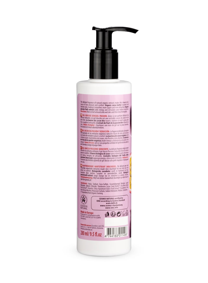 Organic Shop Passion Alluring Shower Gel Passion Fruit And Cocoa 280ml - Image 2