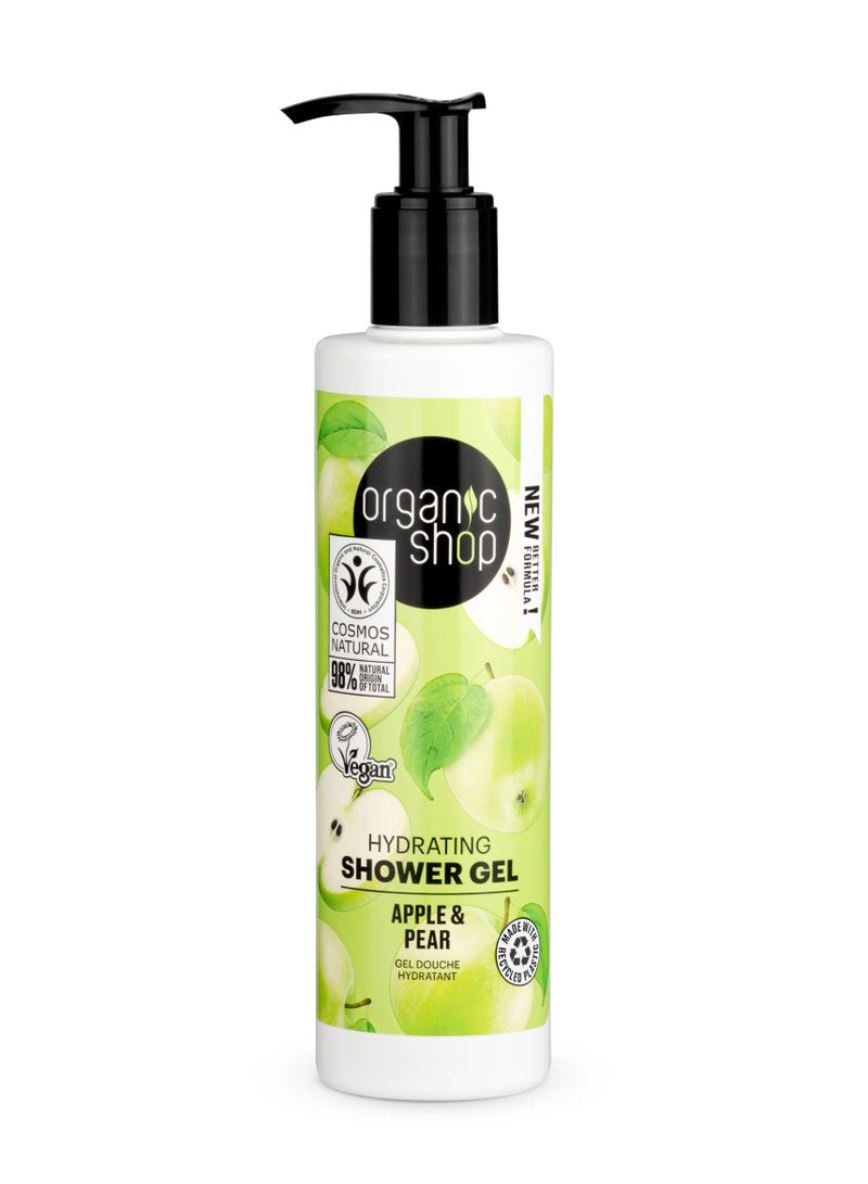 Organic Shop Hydrating Shower Gel Apple And Pear 280ml - Image 1