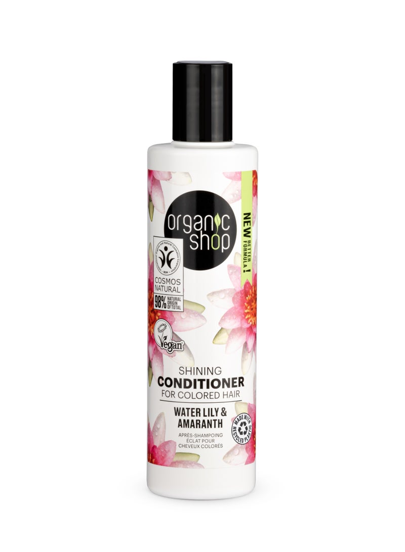 Organic Shop - Shining Conditioner For Colored Hair Water Lily And Amaranth 280ml - Image 1