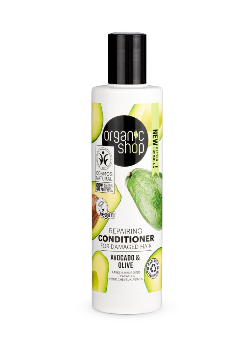 Organic Shop Repairing Conditioner For Damaged Hair Avocado And Olive 280ml  - Image 1