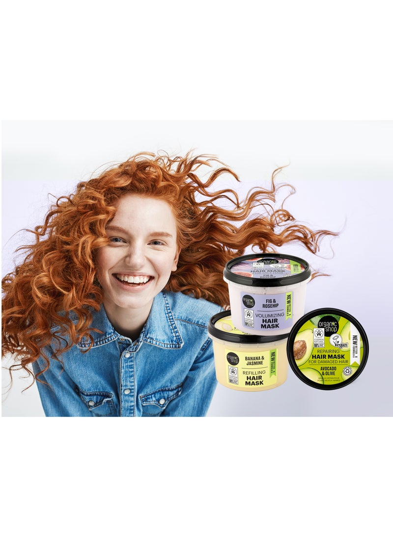 أورجانيك شوب قناع الشعر من أو إس لإصلاح الشعر التالف بالأفوكادو والزيتون، 250 مل - Image 5