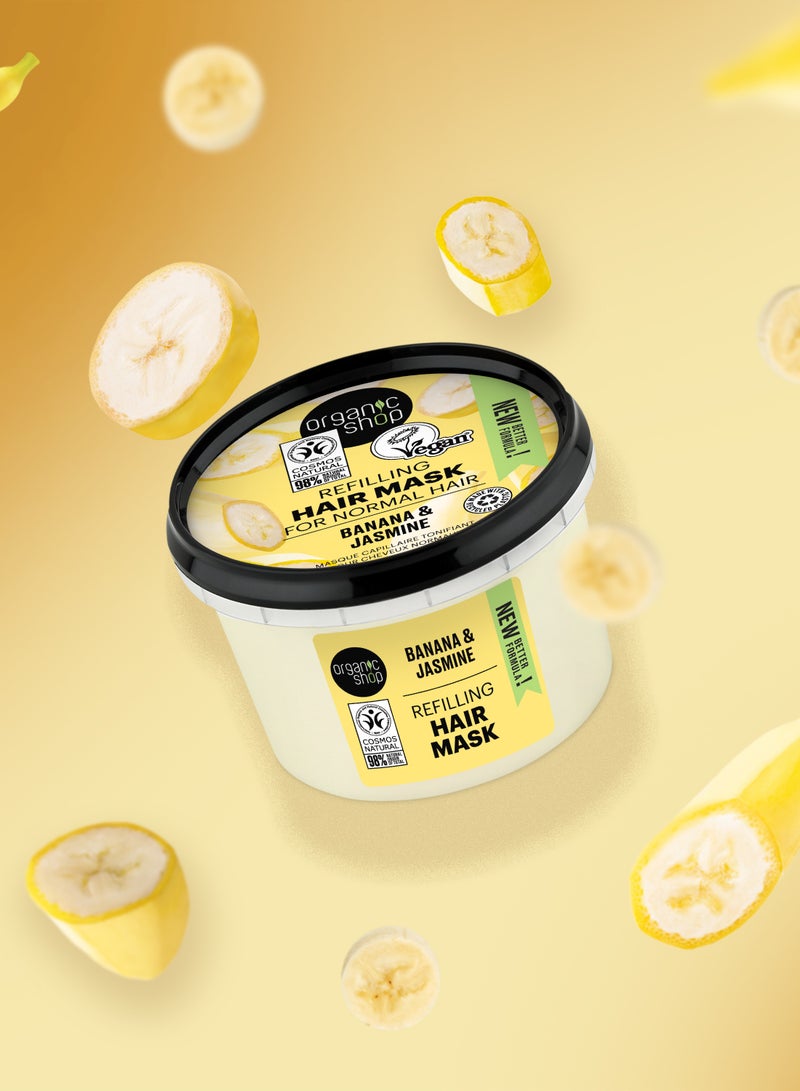 Organic Shop Refilling Hair Mask For Normal Hair Banana And Jasmine 250ml  - Image 4