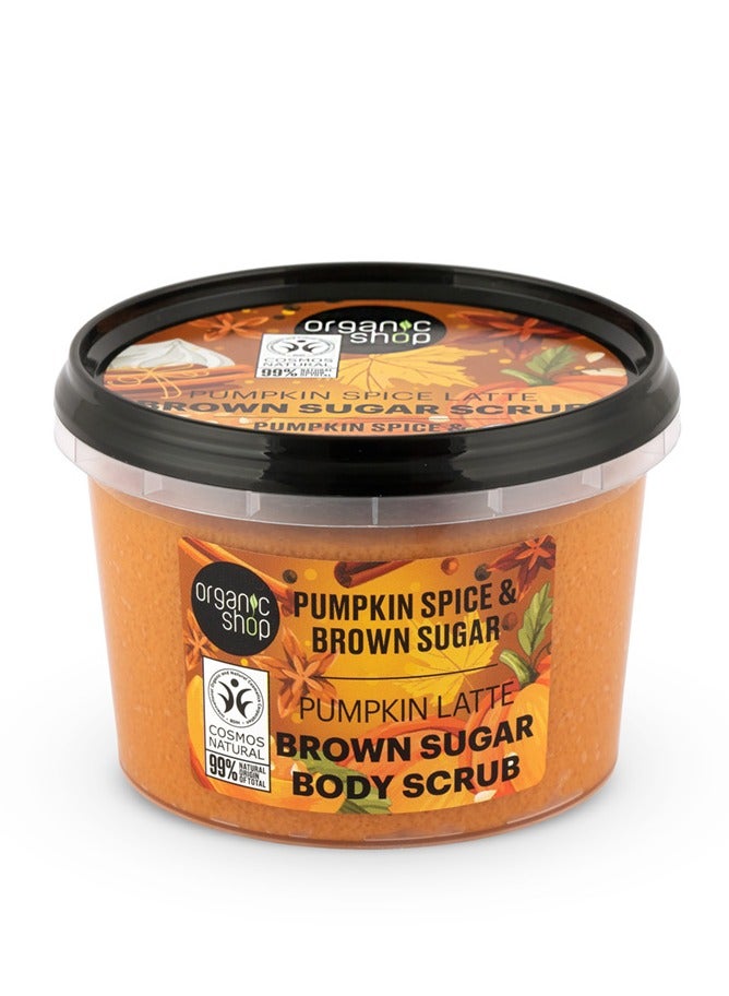 أورجانيك شوب مقشر الجسم بالسكر البني لاتيه اليقطين 250 مل - Image 1