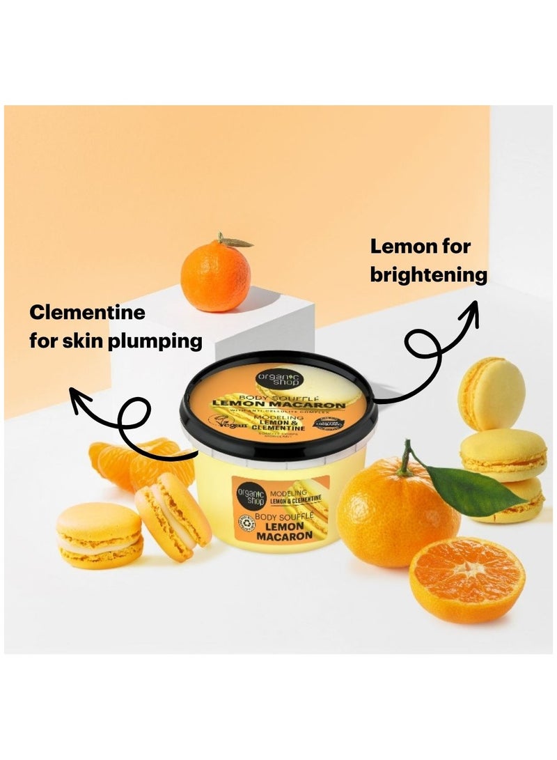 Organic Shop Lemon Macaron Body Souffle Modeling Lemon & Clementine 250ml - Image 2