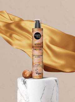 Organic Shop Body Shimmer Dry Oil. Gold Jojoba & Shea 100 ml  - Image 3