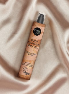 Organic Shop Body Shimmer Dry Oil. Gold Jojoba & Shea 100 ml  - Image 2