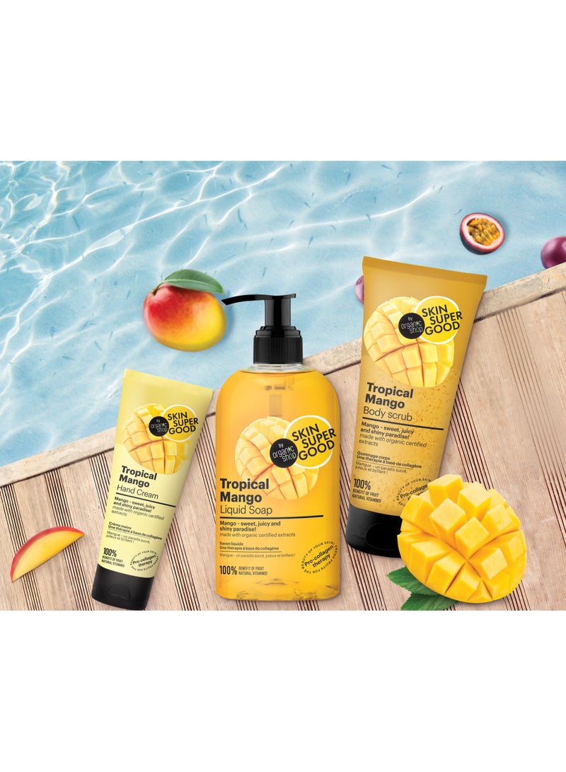 Organic Shop - Tropical Mango Body Scrub. Pro-Collagen Therapy 200ml - Image 1