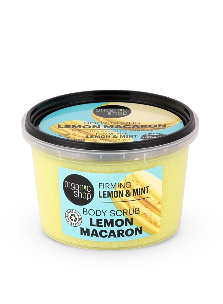 Organic Shop Lemon Macaron Body Scrub Firming Lemon & Mint 250 ml - Image 1