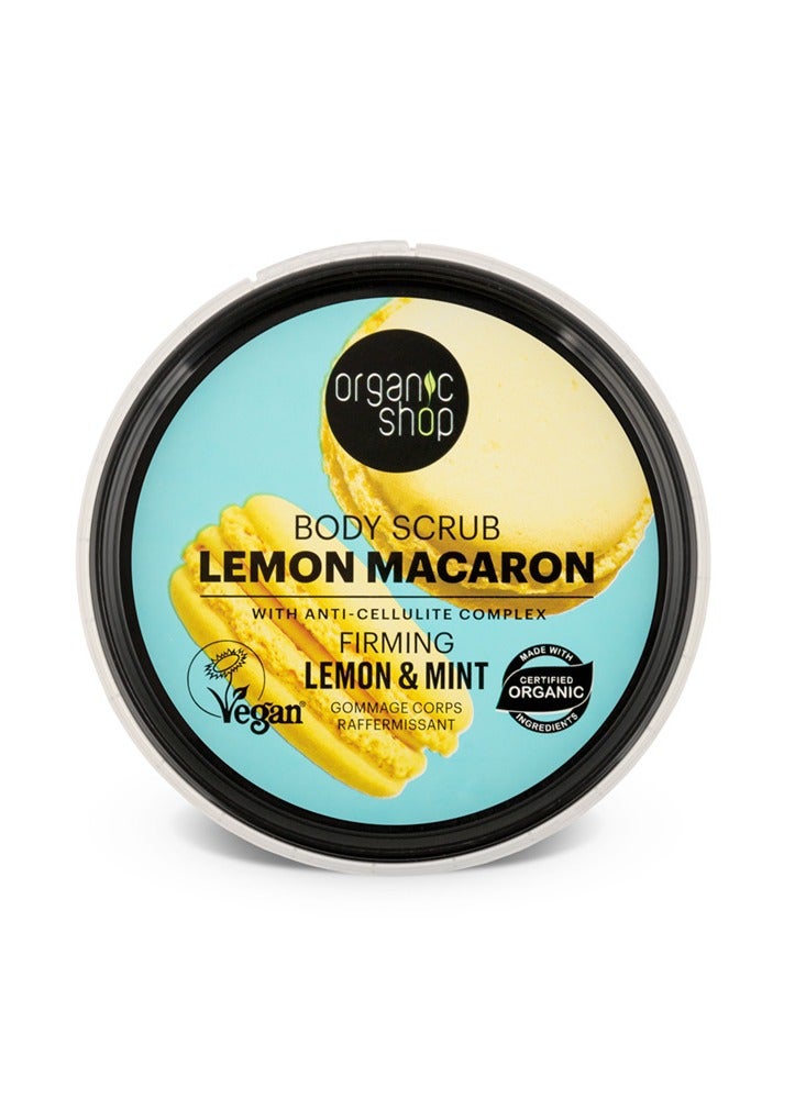 Organic Shop Lemon Macaron Body Scrub Firming Lemon & Mint 250 ml - Image 3