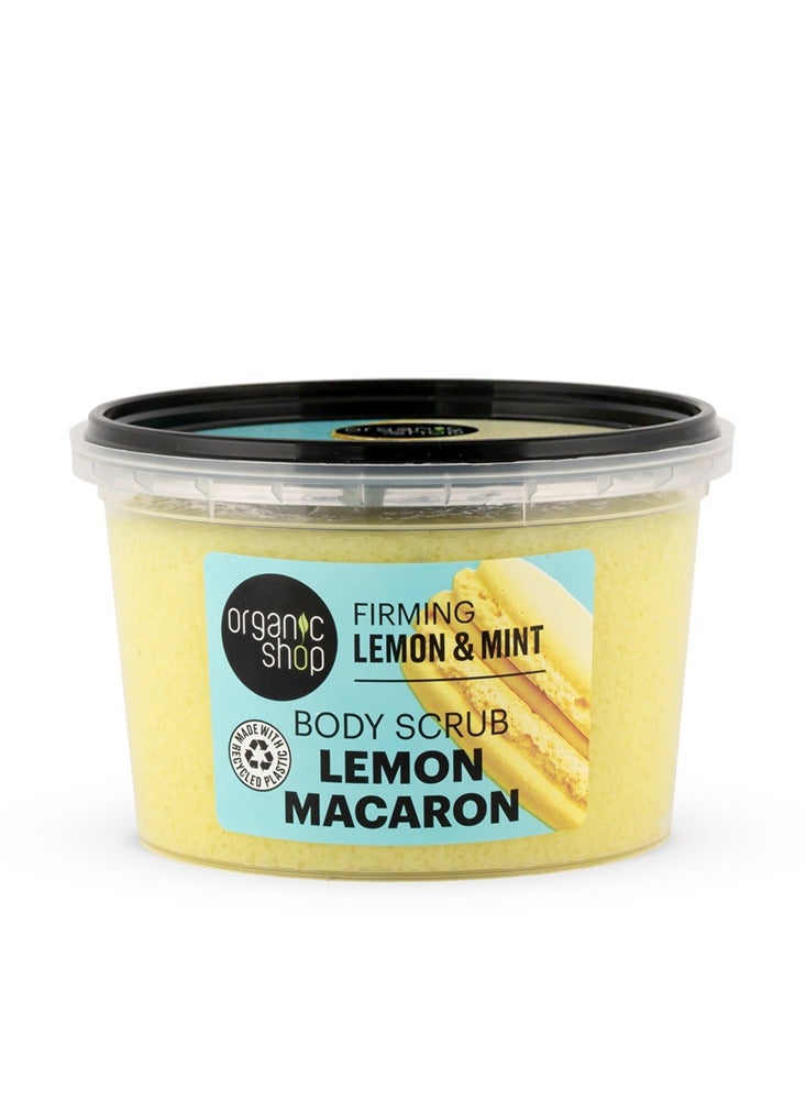 Organic Shop Lemon Macaron Body Scrub Firming Lemon & Mint 250 ml - Image 2