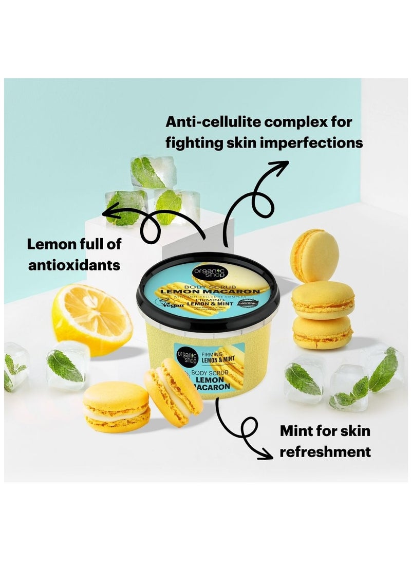 Organic Shop Lemon Macaron Body Scrub Firming Lemon & Mint 250 ml - Image 5