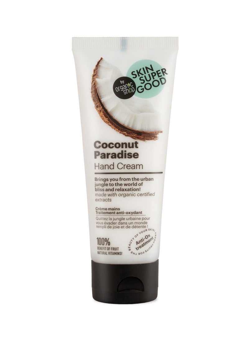 Organic Shop Coconut Paradise Hand Cream Anti-Ox Treatment 75ml